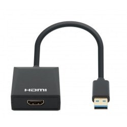 Cable convertidor Manhattan de USB-A a HDMI 1080p@60hz macho-hembra