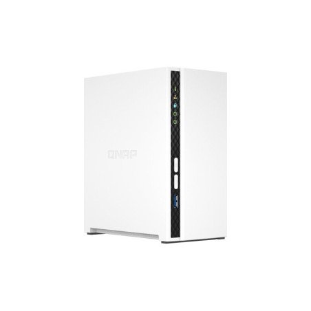 NAS Qnap TS-233, 2 bahías SATA hdd 3,5, núcleo cuádruple 2.0GHz, 2GB de RAM, 1 pto gbe, USB 2.0 x2, hotswap, no incluye discos,