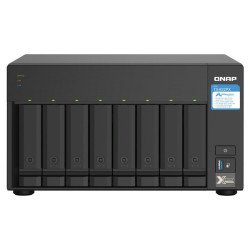 NAS Qnap TS-832PX-4G-US, 8 bahías SATA hdd de 3,5, núcleo cuádruple 1.7GHz, 4GB DDR4 SODIMM ampliable a 16GB, 2 pto 2,5 gbe
