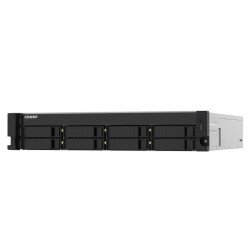 NAS Qnap TS-832PXU-4G, 8 bahías SATA HDD 3,5, rack 2u, núcleo cuádruple 1.7GHz, 4GB DDR4 UDIMM ampliable a 16GB, 2 pto 2,5 gbe,