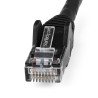 Cable ethernet cat 6 de 50 cm - LSZH - cable de red patch cat6 utp RJ45 PoE de 100w 10 gbe sin enganches negro, etl