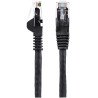 Cable ethernet cat 6 de 50 cm - LSZH - cable de red patch cat6 utp RJ45 PoE de 100w 10 gbe sin enganches negro, etl