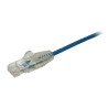 Cable de 91cm de red ethernet cat6 delgado sin enganches - cable de red snagless - azul