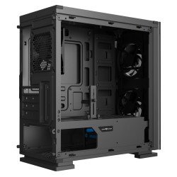Gabinete. Gamer Factor CSG550. Micro ATX, 3 Vent, 120MM RGB, Cristal, sin fuente