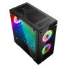 Gabinete. Gamer Factor CSG550. Micro ATX, 3 Vent, 120MM RGB, Cristal, sin fuente