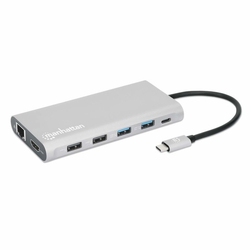 Manhattan Docking Station USB-C para Triple Monitor, Alámbrico, USB 3. Manhattan Docking Station USB-C para Triple Monitor, Alámbrico, USB 3.
