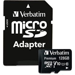Tarjeta de Memoria 44085 marca VERBATIM microSDXD PREMIUM de 128GB