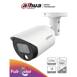 Cámara bullet de 5 megapixeles, dual iluminators, lente de 2.8mm, 111 grados de apertura, 40 metros de iluminación IR y luz visi