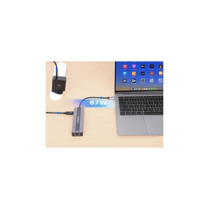 Manhattan 153928 base para portátil y replicador de puertos Alámbrico USB 3.2 Gen 1 (3.1 Gen 1) Type-C Negro, Plata Manhattan 153928 base para portátil y replicador de puertos Alámbrico USB 3.2 Gen 1 (3.1 Gen 1) Type-C Negro, Plata