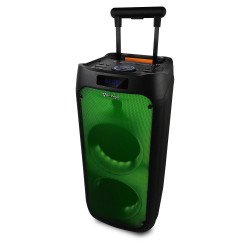 KSP-550 bafle Vorago 2X8 pulgadas RGB BT recargable 1 micrófono inalámbrico