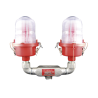 Lámpara de Obstrucción Roja Certificada, Luz Fija Tipo L-810 Doble LED