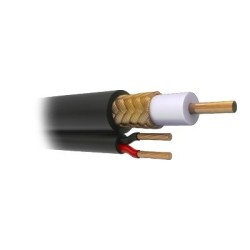 cable coaxial RG59 siamés, 305m, hecho en México, optimizado para HD