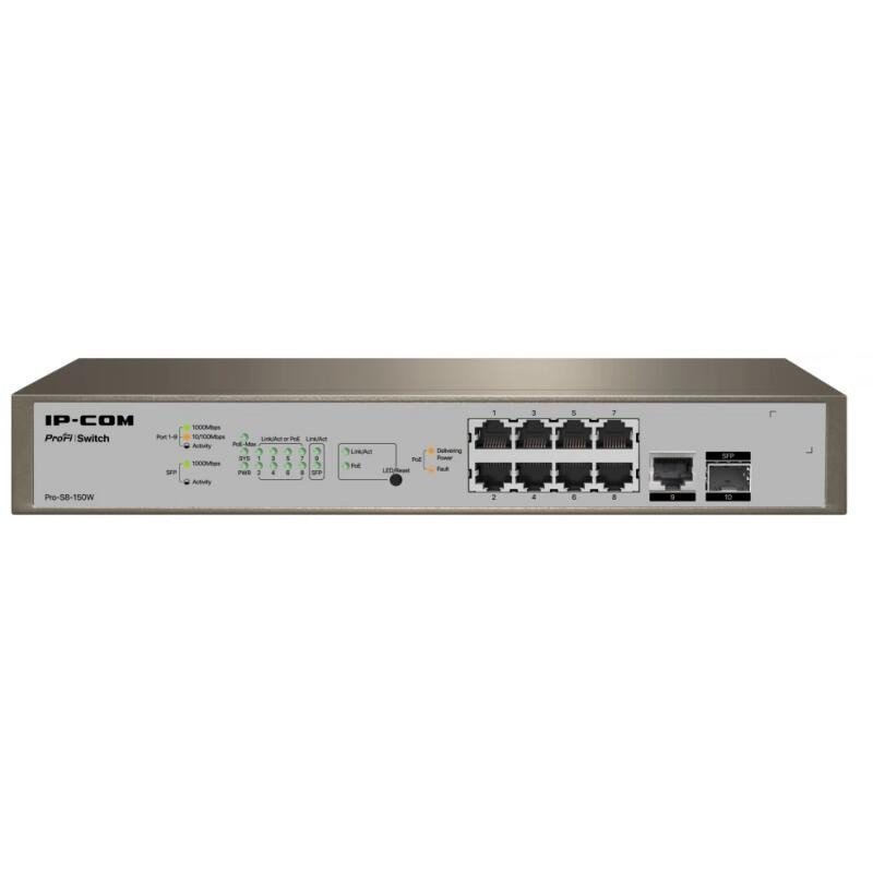 PRO-S8-150W switch inteligente administrable fibra óptica 8 puertos ethernet 10, 100, 1000 base-t (Poe), 1 puerto ethernet 10, 1 PRO-S8-150W switch inteligente administrable fibra óptica 8 puertos ethernet 10, 100, 1000 base-t (Poe), 1 puerto ethernet 10, 1