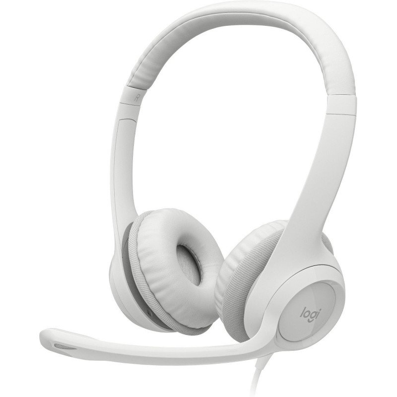 Diadema Blanca Logitech H390, Alámbrico, Oficina/Centro de llamadas, 20 - 20000 Hz, 197 g