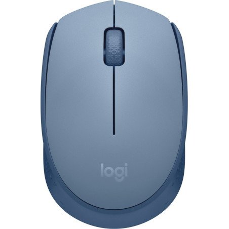 Mouse Logitech M170, Ambidextro, Óptico, RF inalámbrico, 1000 DPI, Azul