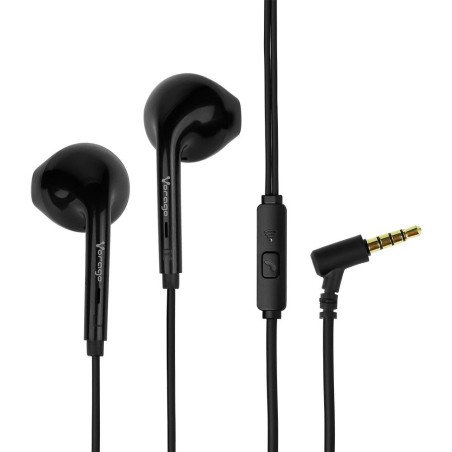 Audífonos Vorago EP-201-V2-BK, Alámbrico, Llamadas/Música, 15 g, Auriculares, Negro