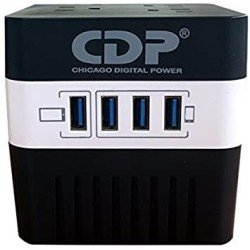 Regulador CDP RU-AVR604 - 4, Negro, Hogar y Oficina, 600 VA
