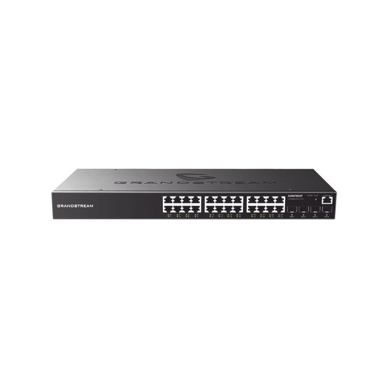 Switch Grandstream GWN7803P - Gris, 360 W, 24 + 2 SFP Switch Grandstream GWN7803P - Gris, 360 W, 24 + 2 SFP