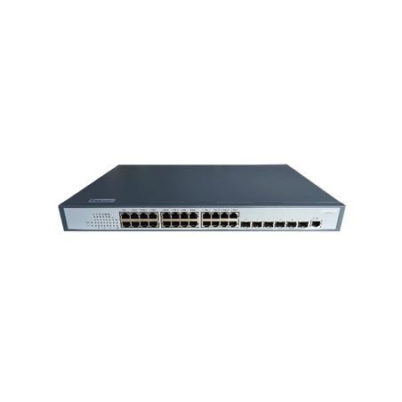 Switch Gigabit, Administrable Capa 3, 24 puertos 10/100/1000 Mbps, 8 puertos SFP+ 10 G de Uplink.