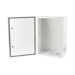 Gabinete para instalación de 2 Baterías PL110D12, Fabricado en Lámina 