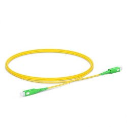 Jumper de Fibra Óptica Monomodo 9/125 OS2, SC/APC-SC/APC Simplex, OFNR (Riser), Color Amarillo, 1 Metro