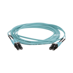 Jumper de Fibra Óptica Multimodo 50/125 OM4, LC-LC Dúplex, OFNR (Riser), Color Aqua, 7 Metros