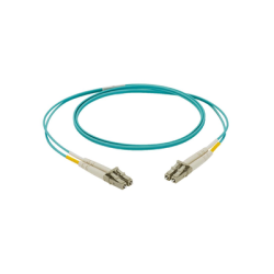 Jumper de Fibra Óptica Multimodo 50/125 OM3, LC-LC Dúplex, LSZH, Color Aqua, 3 Metros