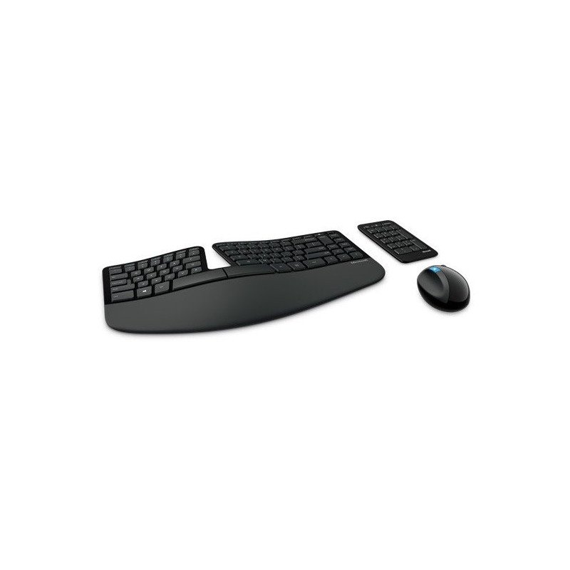 Teclado/mouse Microsoft inalámbrico desktop sculpt ergonómico USB blíster