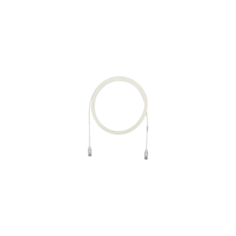 Cable de Parcheo TX6, UTP Cat6, Diámetro Reducido (28AWG), Color Blanco Mate, 4ft