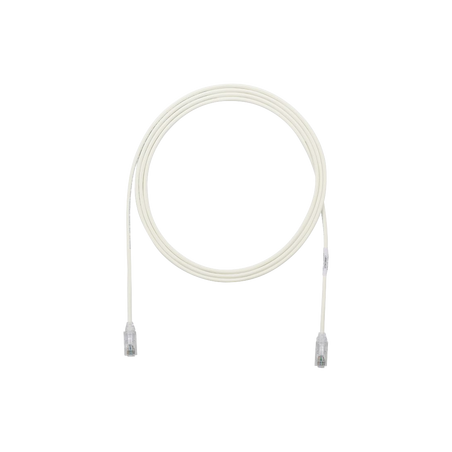 Cable de Parcheo TX6, UTP Cat6, Diámetro Reducido (28AWG), Color Blanco Mate, 4ft