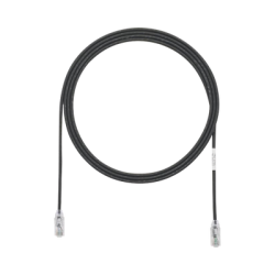 Cable de Parcheo TX6, UTP Cat6, Diámetro Reducido (28AWG), Color Negro, 4ft
