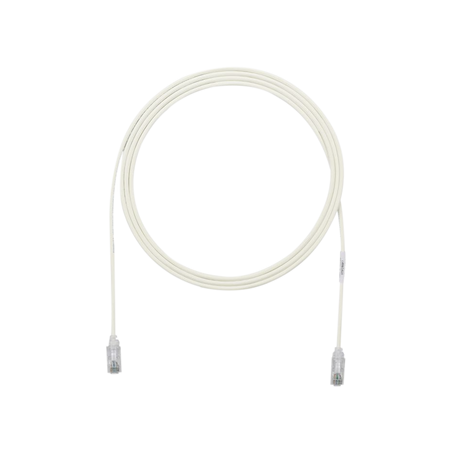 Cable de Parcheo TX6, UTP Cat6, Diámetro Reducido (28AWG), Color Blanco Gris, 7ft