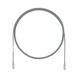 Cable de Parcheo UTP Cat6A, CM/LSZH, Diámetro Reducido (28AWG), Color Gris, 7ft