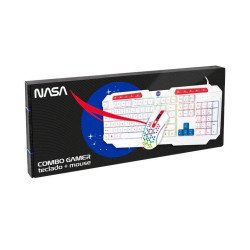 Teclado, mouse alámbrico nasa by TechZone ns-gc02 LED RGB blanco