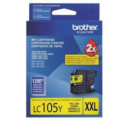 Cartucho Brother LC105Y amarillo para rendimiento de 1200 impresiones