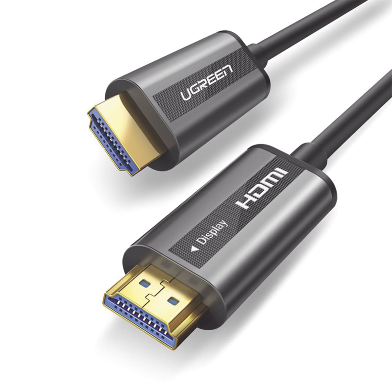 Cable HDMI de 30 Metros por Fibra Óptica 4K@60Hz, Fibra de 4 núcleos + Cobre estañado de 7 núcleos, Compatible con HDMI 2.0, Alt