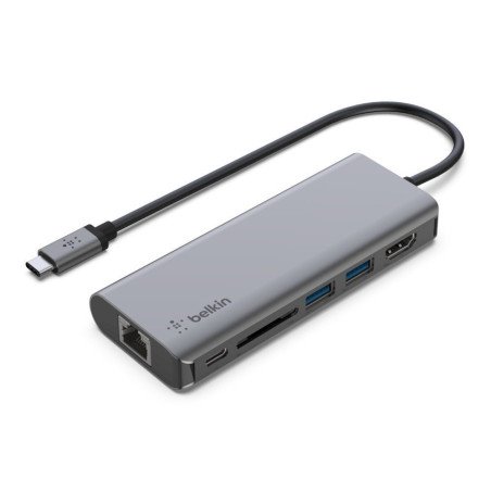 CONNECT USB-C 6-in-1 Multiport Adapter - Estación de conexión - USB-C - HDMI - GigE