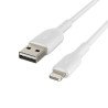 BOOST CHARGE - Cable Lightning - Lightning macho a USB macho - 1 m - blanco - para Apple 10.5-inch iPad Pro, 12.9-inch iP