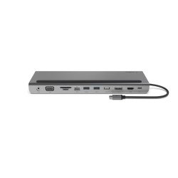 CONNECT 11-in-1 - Soporte multipuerto - USB-C - VGA, HDMI, DP - GigE