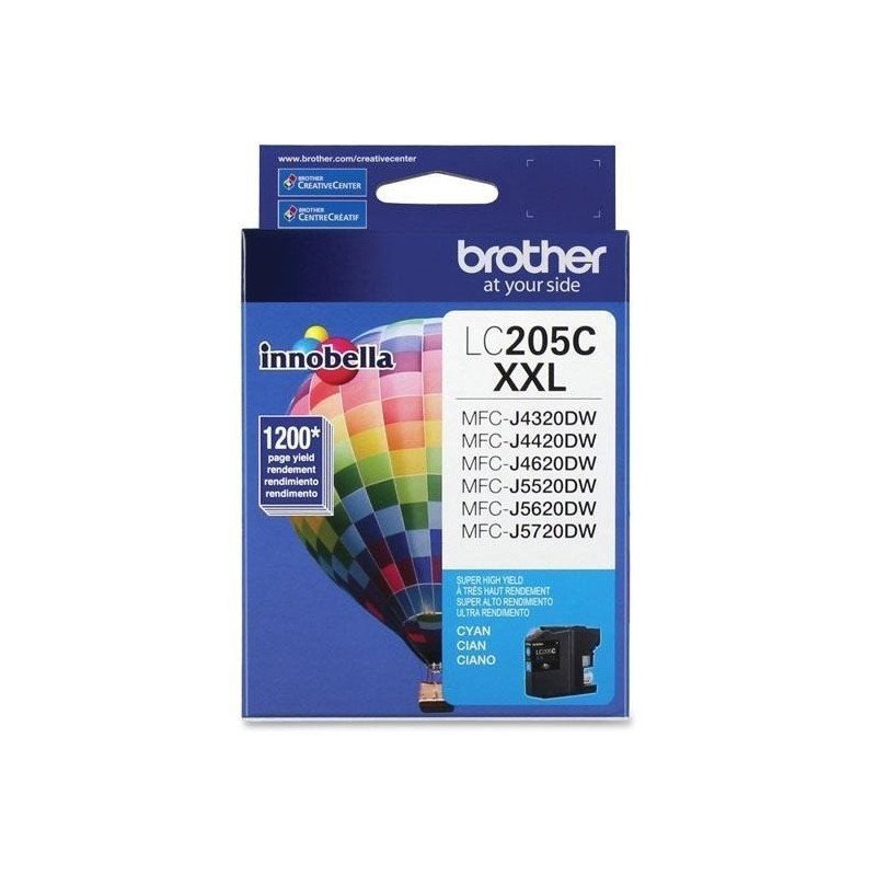 Cartucho de tinta Brother LC205C cian súper alto rendimiento 1200 pági Cartucho de tinta Brother LC205C cian súper alto rendimiento 1200 pági