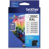 Cartucho de tinta Brother LC205C cian súper alto rendimiento 1200 pági