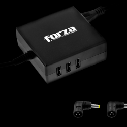 Forza FNA-790 - Universal Laptop Charger - 110/220V 90W NEMA  - 3 USB Ports - 7 Tips