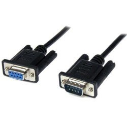 Cable módem nulo serial StarTech.com - 1 m, DB-9, DB-9, Negro, Macho/hembra
