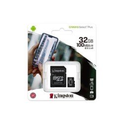 Memoria Kingston micro SD Canvas Select Plus 32GB UHS-i clase 10 c, adaptador