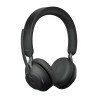 Auricular en oreja Jabra Evolve2 65 MS Stereo, Bluetooth, inalámbrico, USB-A, aislamiento de ruido, negro, Microsoft