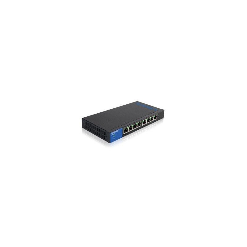 Switch Linksys 8 puertos gigabit con 4 puertos PoE 30 watts por puerto qos