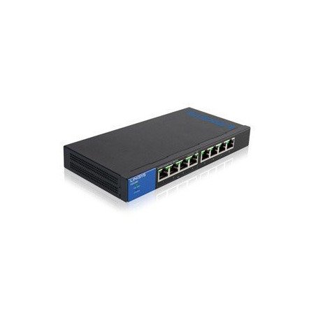 Switch Linksys 8 puertos gigabit con 4 puertos PoE 30 watts por puerto qos