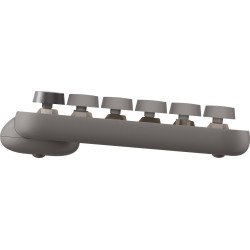 Teclado Logitech POP Keys, Mini, RF Wireless + Bluetooth, Interruptor mecánico, QWERTY, Gris, Arena