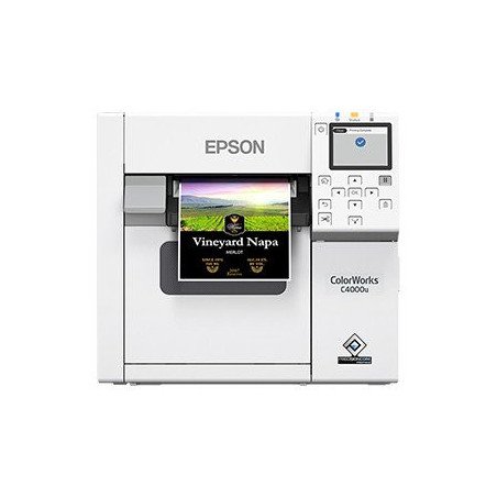 Impresora Epson ColorWorks CW-C4000, Inyección de tinta, 1200 x 1200 DPI, 100 mm/s, Alámbrico, Negro, Blanco