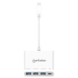 Hub USB 3.2 Gen 1 (3.1 Gen 1) Type-C, USB 3.2 Gen 1 (3.1 Gen 1) Type-A, USB 3.2 Gen 1 (3.1 Gen 1) Type-C, 5000 Mbit/s